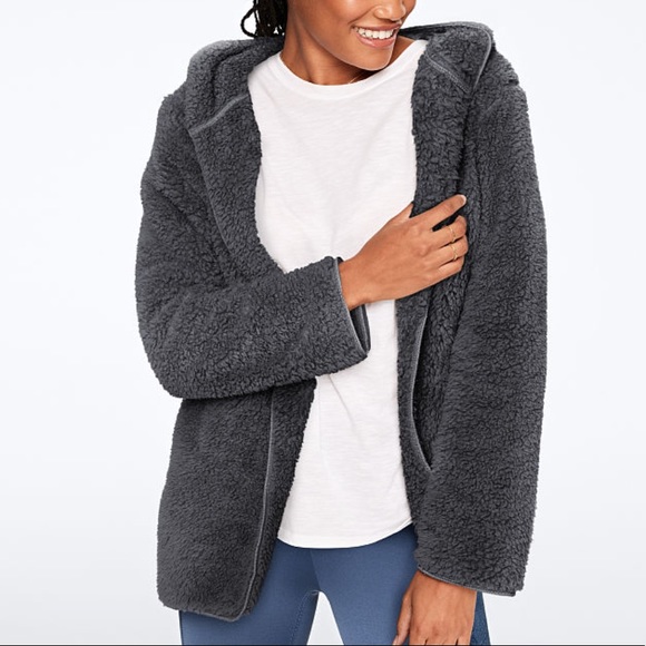 PINK Victoria's Secret Sweaters - $22FIRM!! NEW VS Sherpa cardigan WaRM sweater M/L